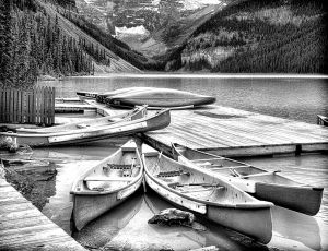 Canoes      Lake Louise   Alberta, Canada